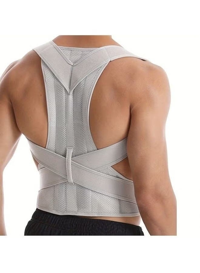 حزام تصحيح وضعية الجسم، مصحح وضعية الكتف، مشد تقويمي غير مرئي لدعم الظهر بشكل مستقيم، لتخفيف آلام الظهر (مقاس كبير جدًا) - Image 4